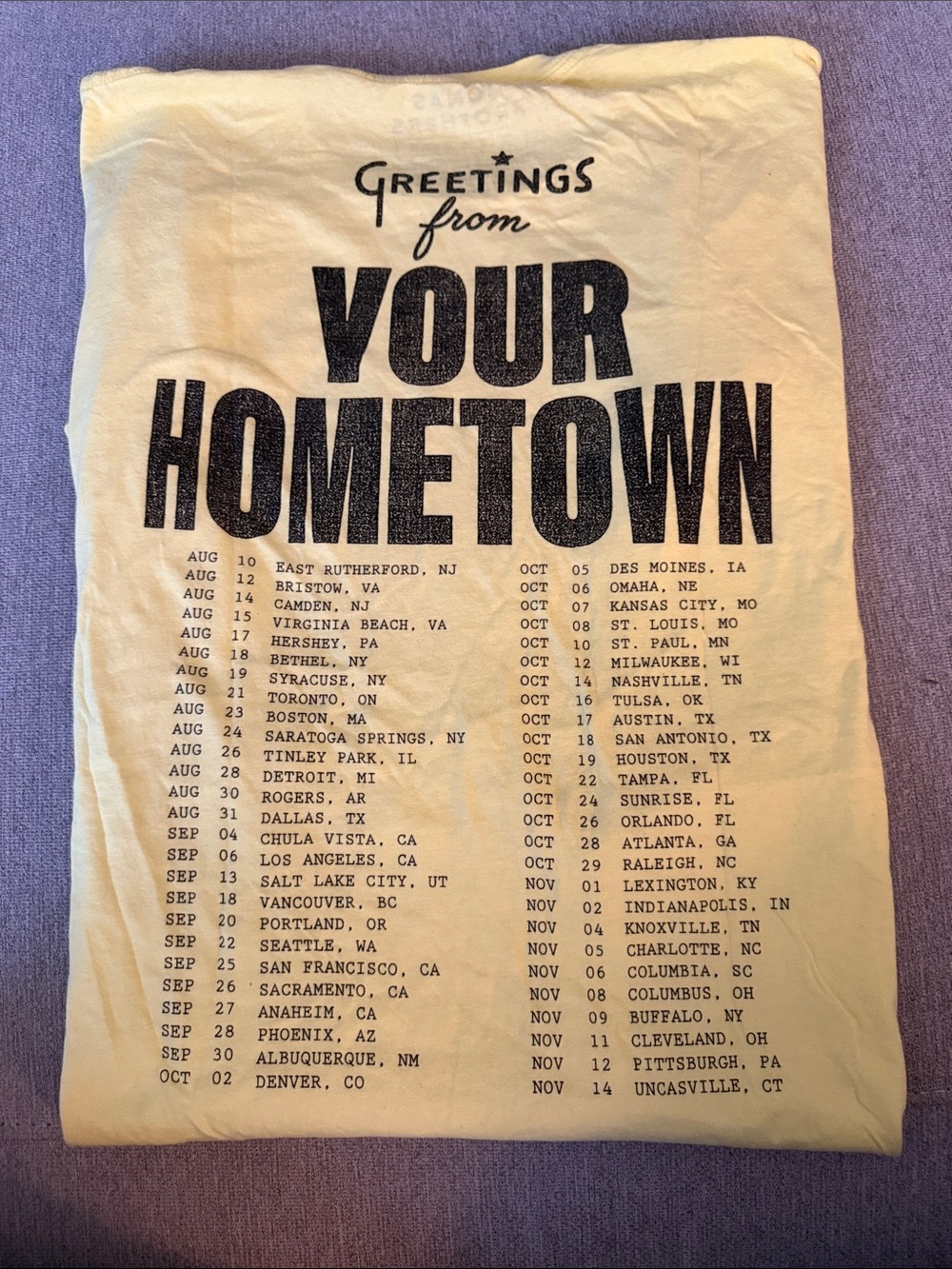 Jonas Brothers Yellow Graphic Short-Sleeve Tee - Picture 4 of 4